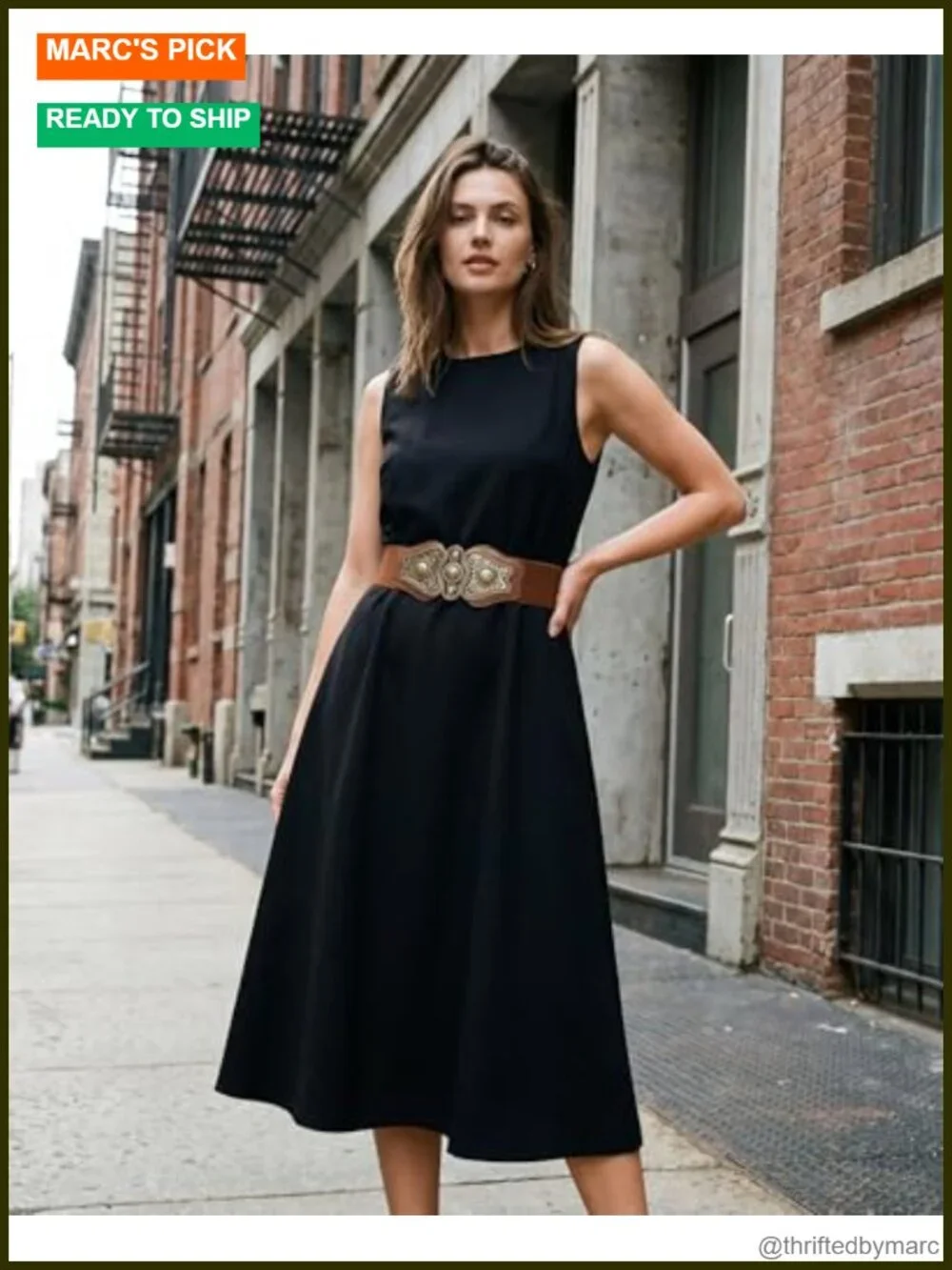 Wide Elastic Stretch Vintage Antique Retro Buckle Belt